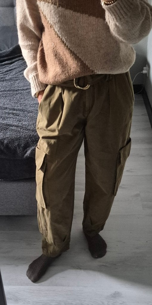 Super leuke donkergroene cargo broek van C&A, maat 42, Maat 42/44 (L), Nieuw, Ophalen of Verzenden, Lang
