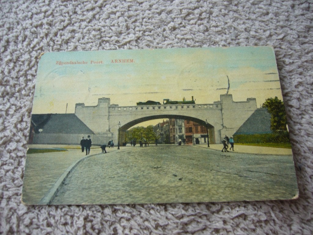 ARNHEM  =  ZIJPENDAALSCHE POORT BRIEFKAART  1912, Ophalen of Verzenden, Voor 1920, Gelopen, Gelderland