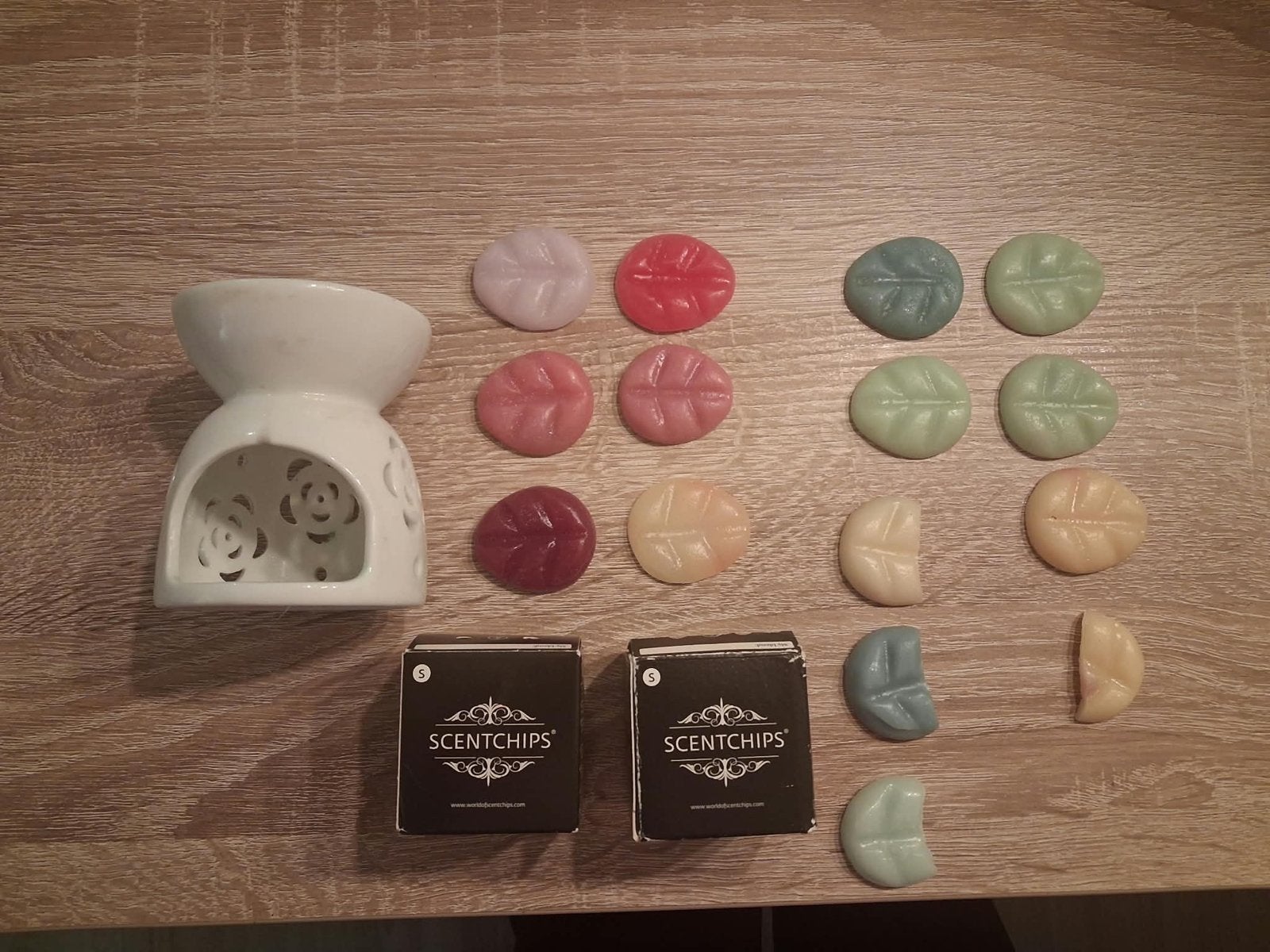 Geurbrander met Scentchips, Ophalen of Verzenden, Gebruikt, Wit, Steen/keramiek