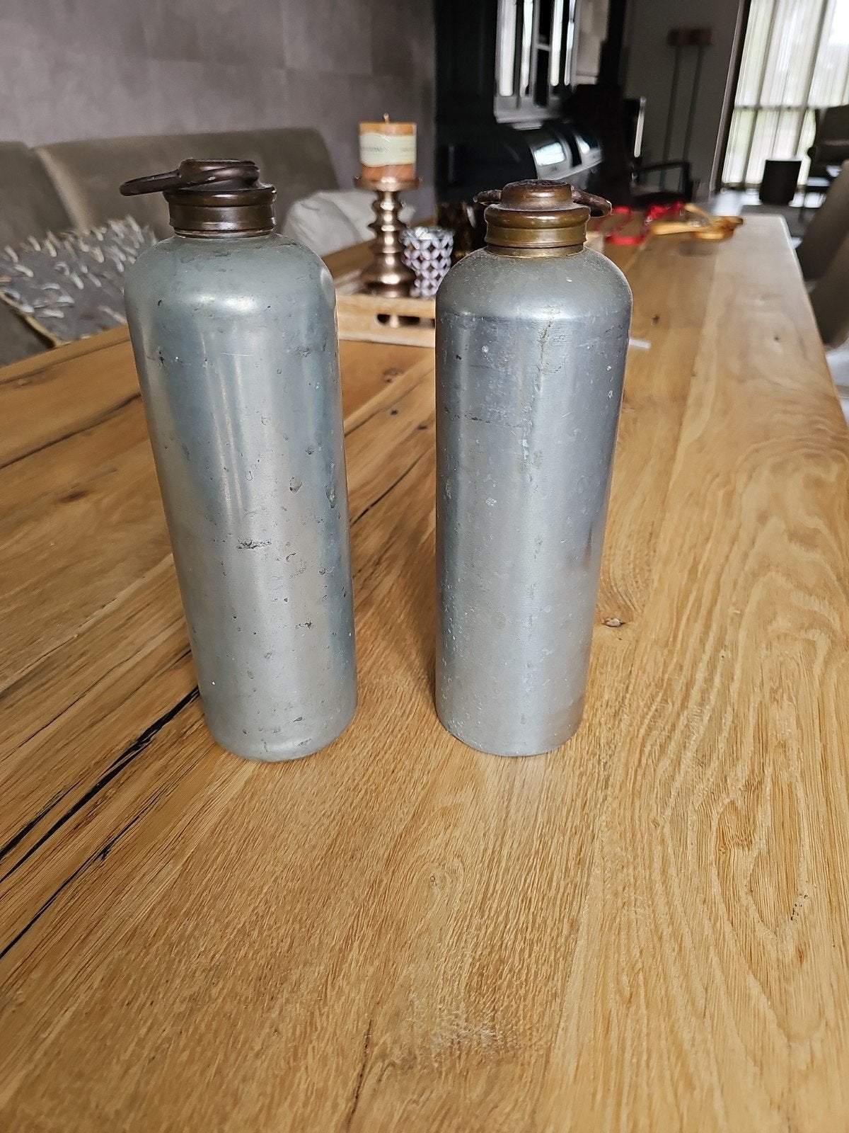 Twee aliminium kruiken, Kinderen en Baby's, Badjes en Verzorging, Ophalen, Gebruikt, Overige typen