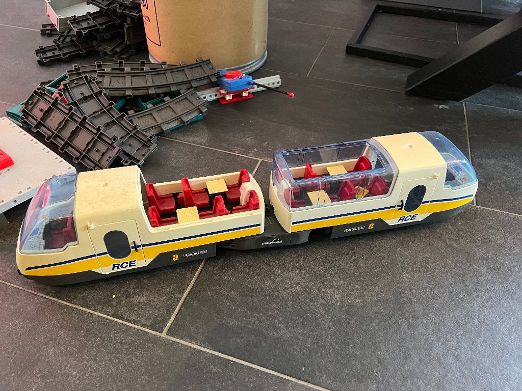 Playmobil RC Trein RCE + Rails (ongetest), Gebruikt, Complete set, Voertuig, Ophalen of Verzenden