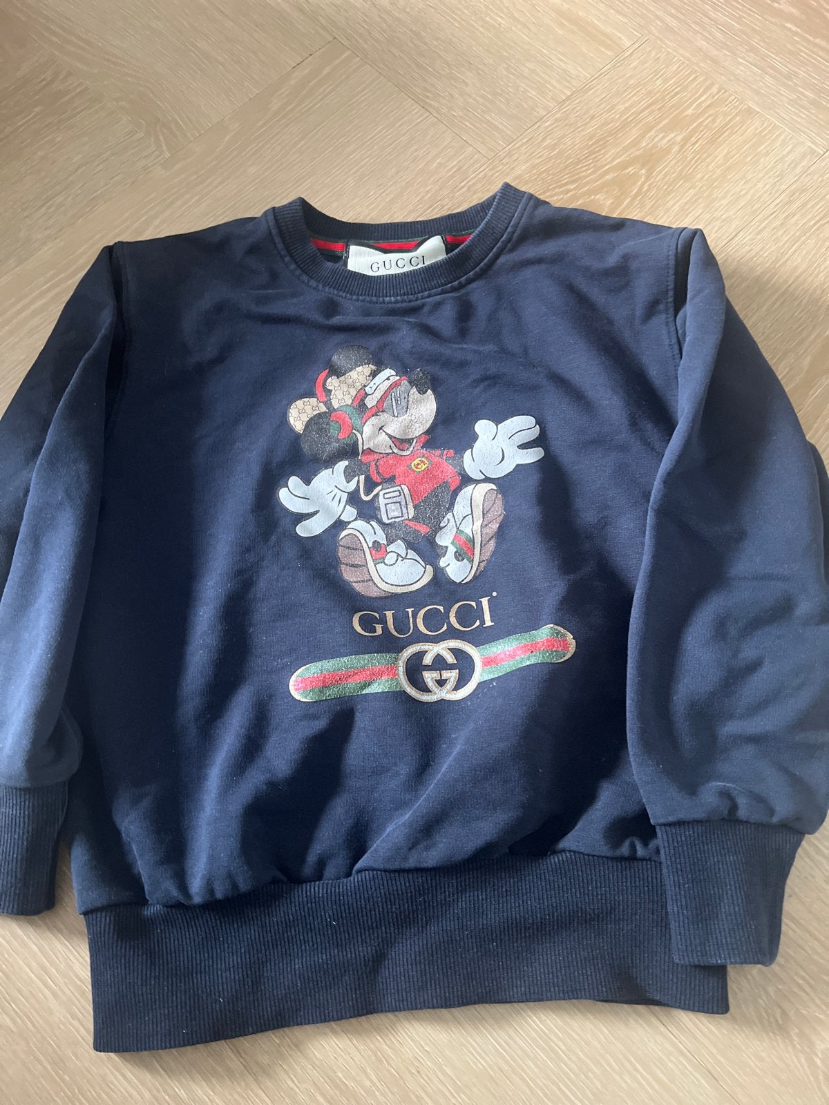 Gucci Mickey Mouse sweater - Donkerblauw, Ophalen of Verzenden, Gebruikt, Jongen of Meisje