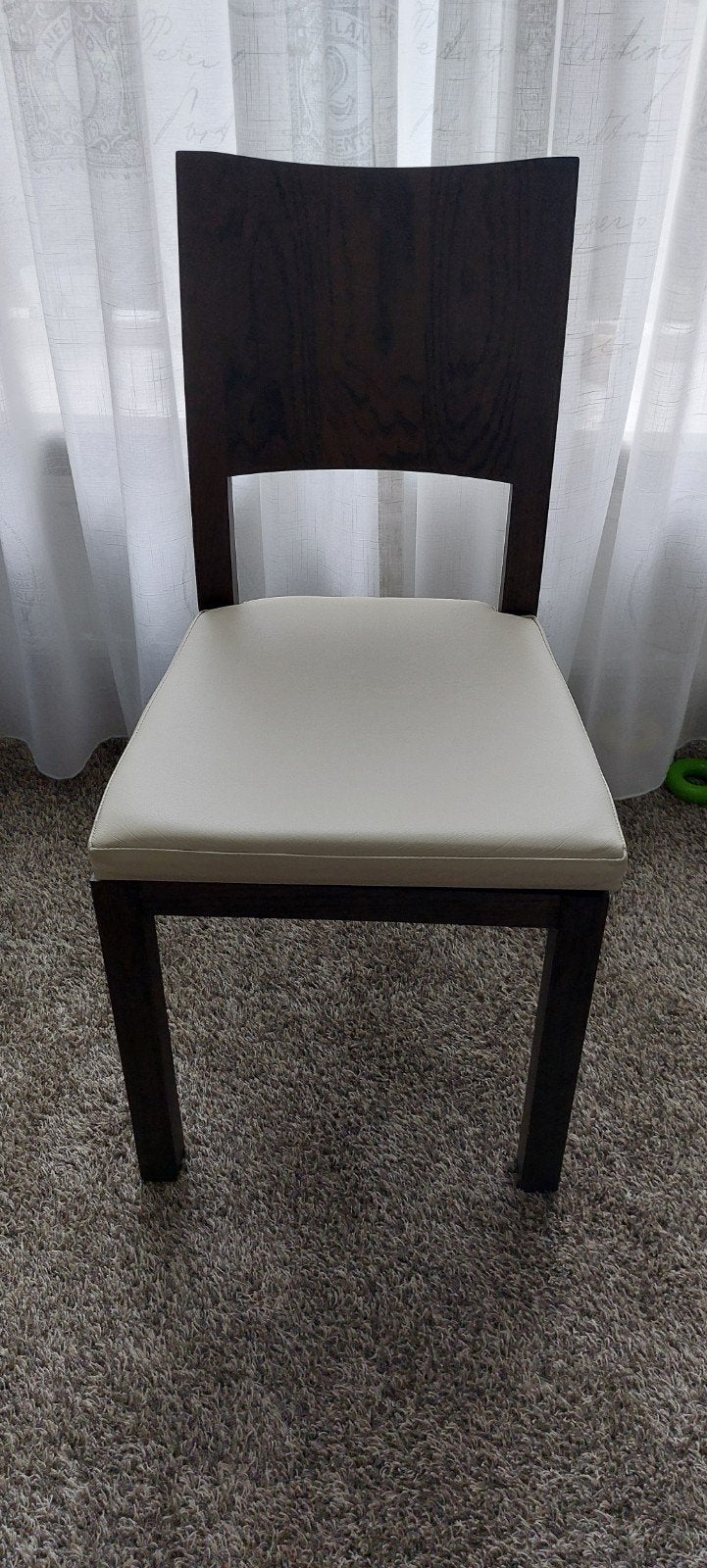 4 Kluskens massief eiken eetkamerstoelen, Huis en Inrichting, Stoelen, Bruin, Ophalen of Verzenden, Zo goed als nieuw, Vier