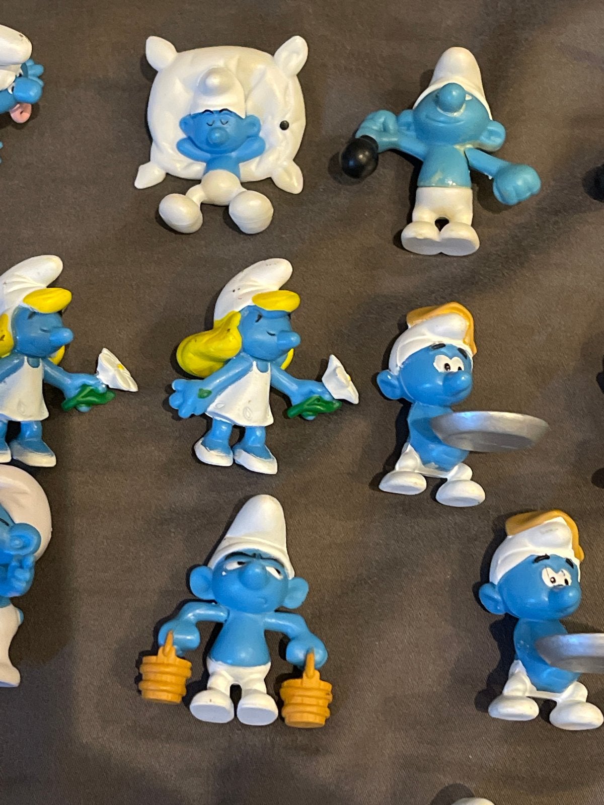 Grote collectie Smurfen beeldjes - Vintage Smurfen, Verzamelen, Smurfen, Gebruikt, Poppetje, Figuurtje of Knuffel, Verschillende Smurfen