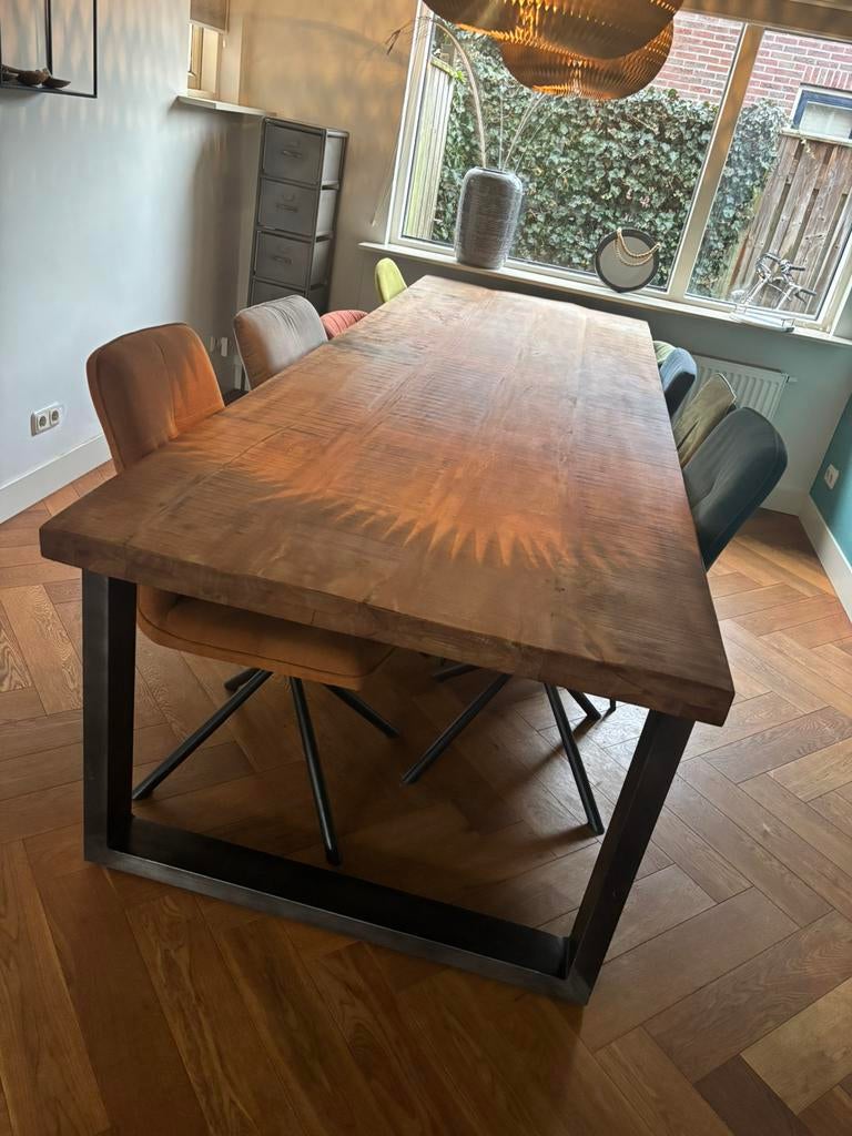 Prachtige grote eettafel 3x1, Ophalen, 200 cm of meer, 50 tot 100 cm, Zo goed als nieuw