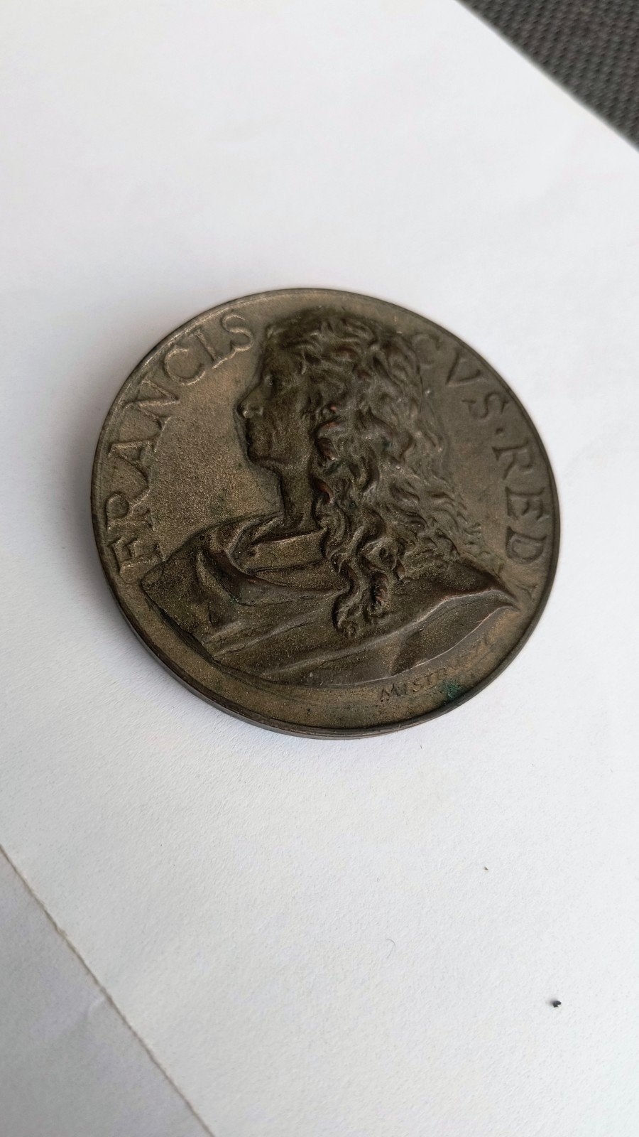 Oude Italiaanse Medaille: Franciscus Redi, Ophalen of Verzenden, Overige materialen
