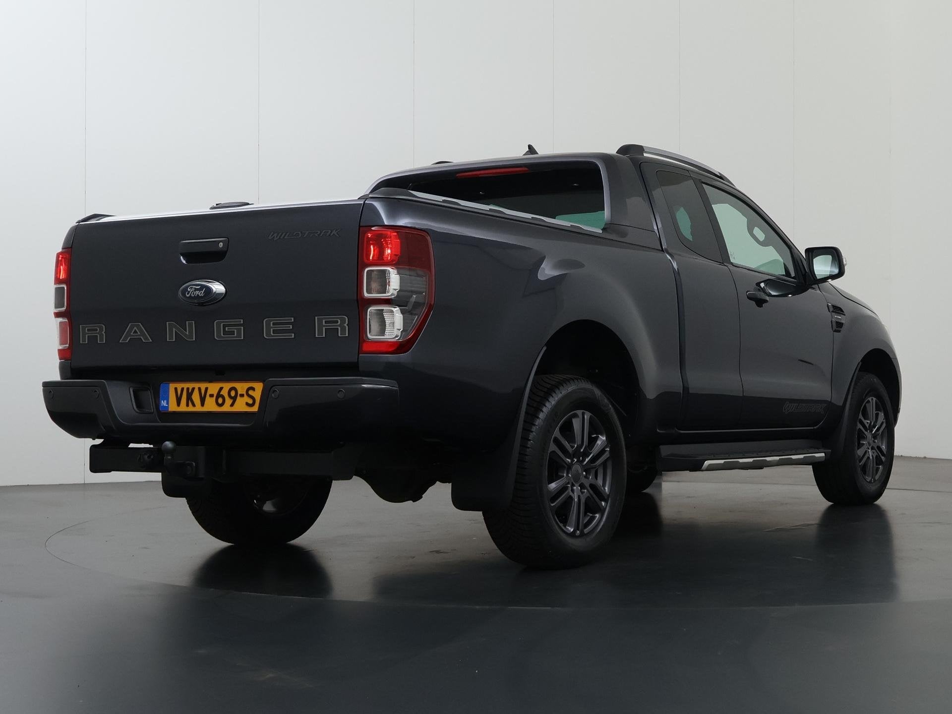 Ford Ranger 2.0 EcoBlue | Aut. | Wildtrak | 3500 KG. AHW | S, Auto's, Gebruikt, 4 cilinders, Leder en Stof, Origineel Nederlands