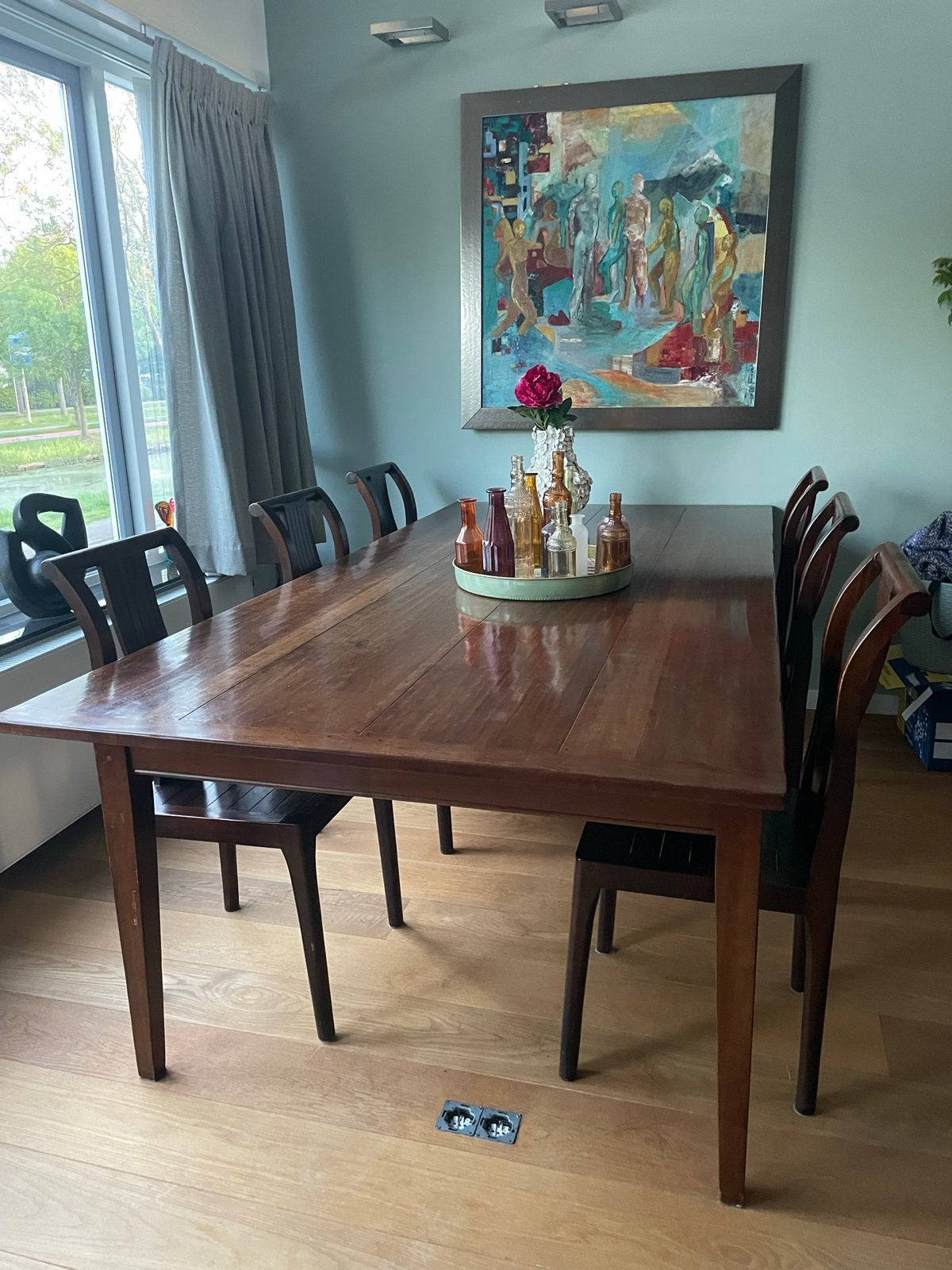Foto 11 van Houten eettafel met 6 stoelen