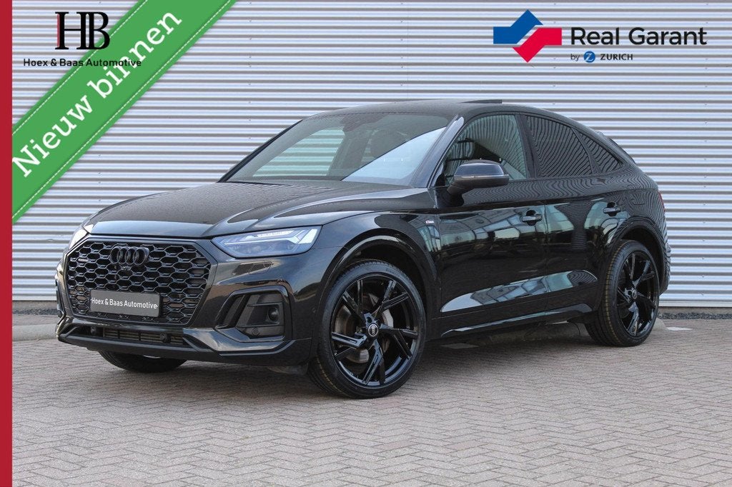 Audi Q5 Sportback 55 TFSIe S edition/Pano/RS Stoel/360/B&O, Automaat, Gebruikt, Zwart, 4 cilinders