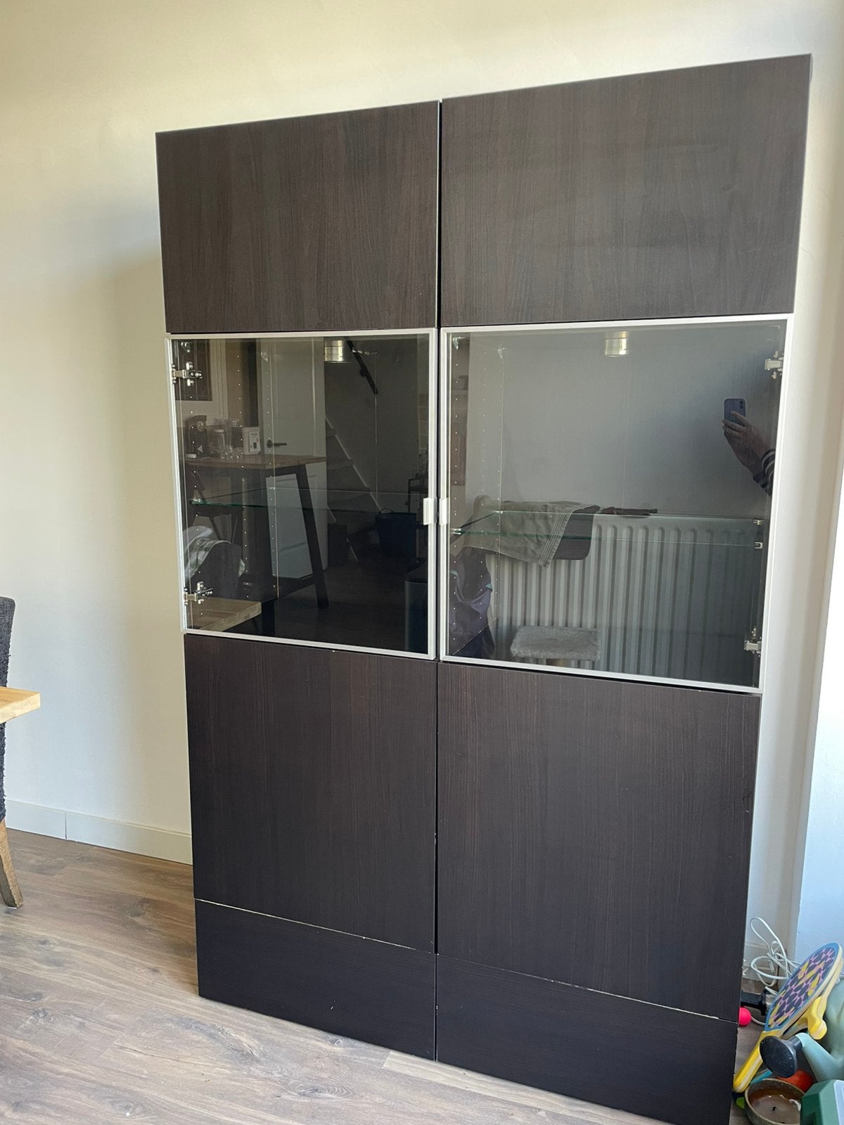 IKEA BESTA (vitrine) kast, Huis en Inrichting, Gebruikt, 100 tot 150 cm, Ophalen of Verzenden, 150 tot 200 cm