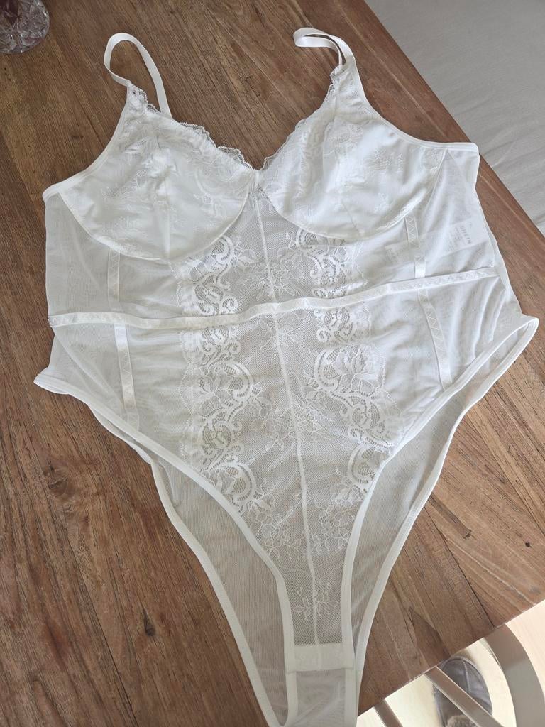 Bodysuit,  kant,  nieuw, Shein, Ophalen, Wit, Body of Korset
