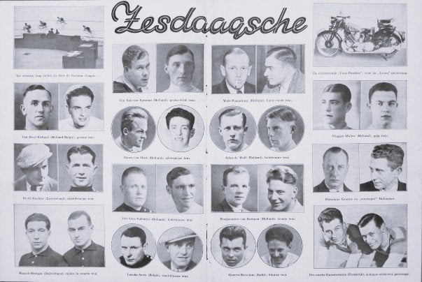 2 vintage artikels Zesdaagsche baanwielrennen 33 wielrennen, Ophalen of Verzenden, 1920 tot 1940, Knipsel(s)