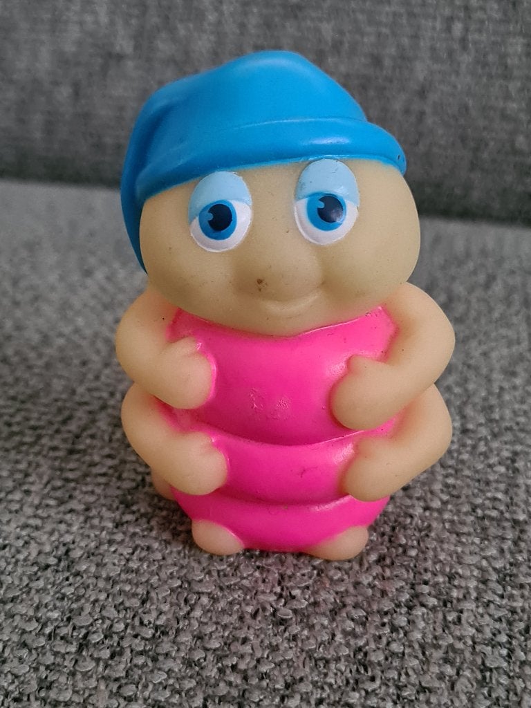 Glo friends worm glow in the dark vintage poppetje playskool, Gebruikt, Playskool hasbro, Ophalen of Verzenden, Nvt