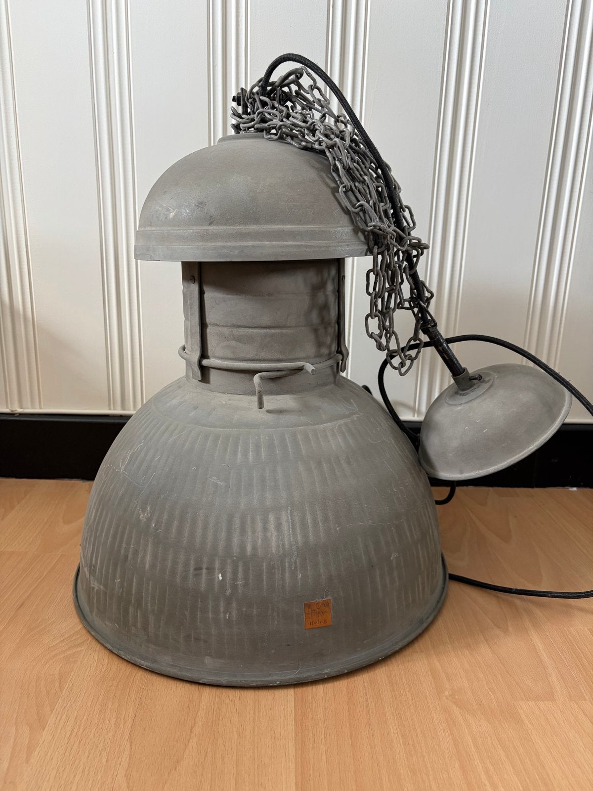 HK LIVING industriële hanglamp - Grote metalen lamp, Ophalen, Gebruikt, Metaal