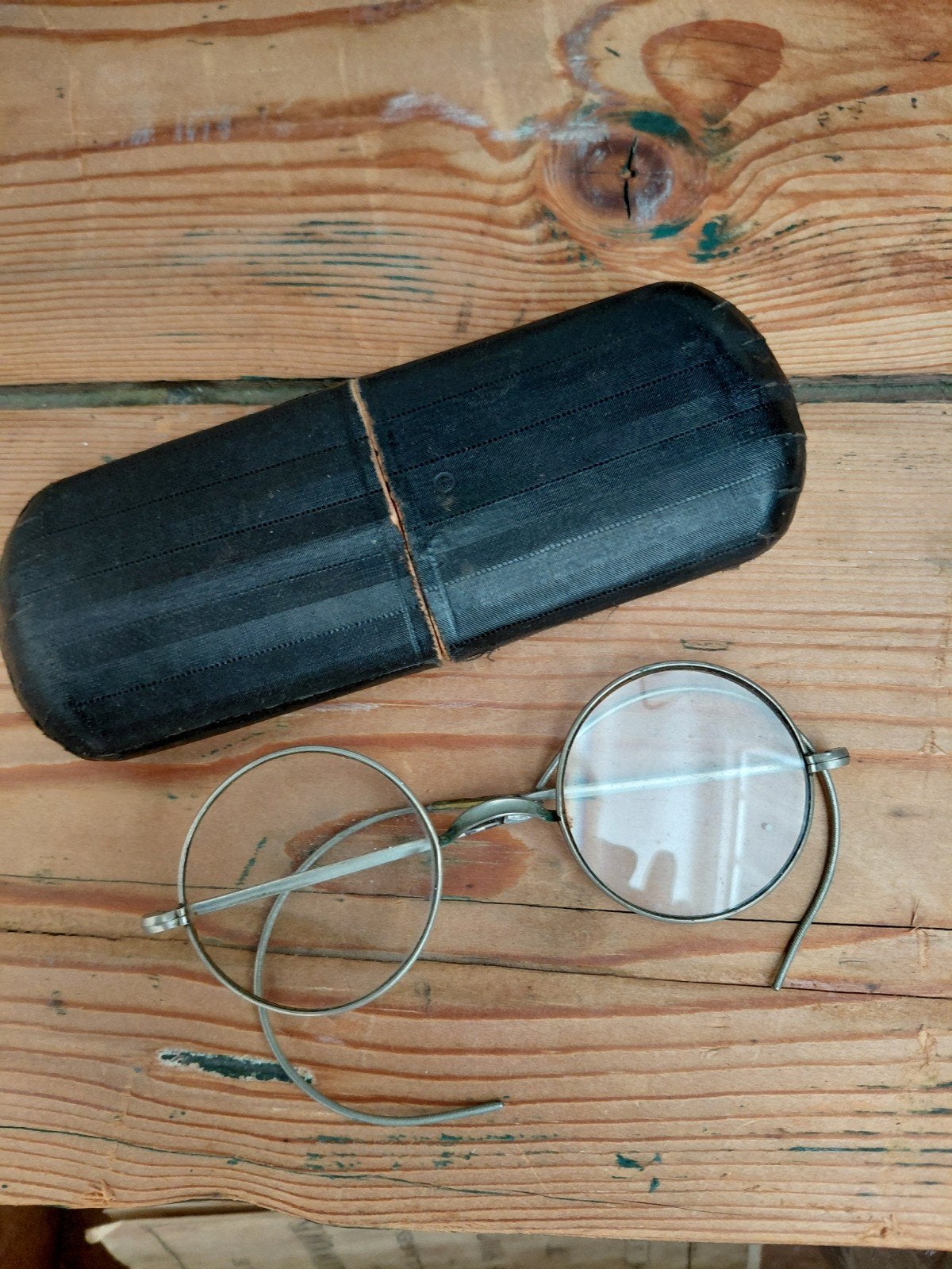 Antiek brilletje met koker, Ophalen of Verzenden