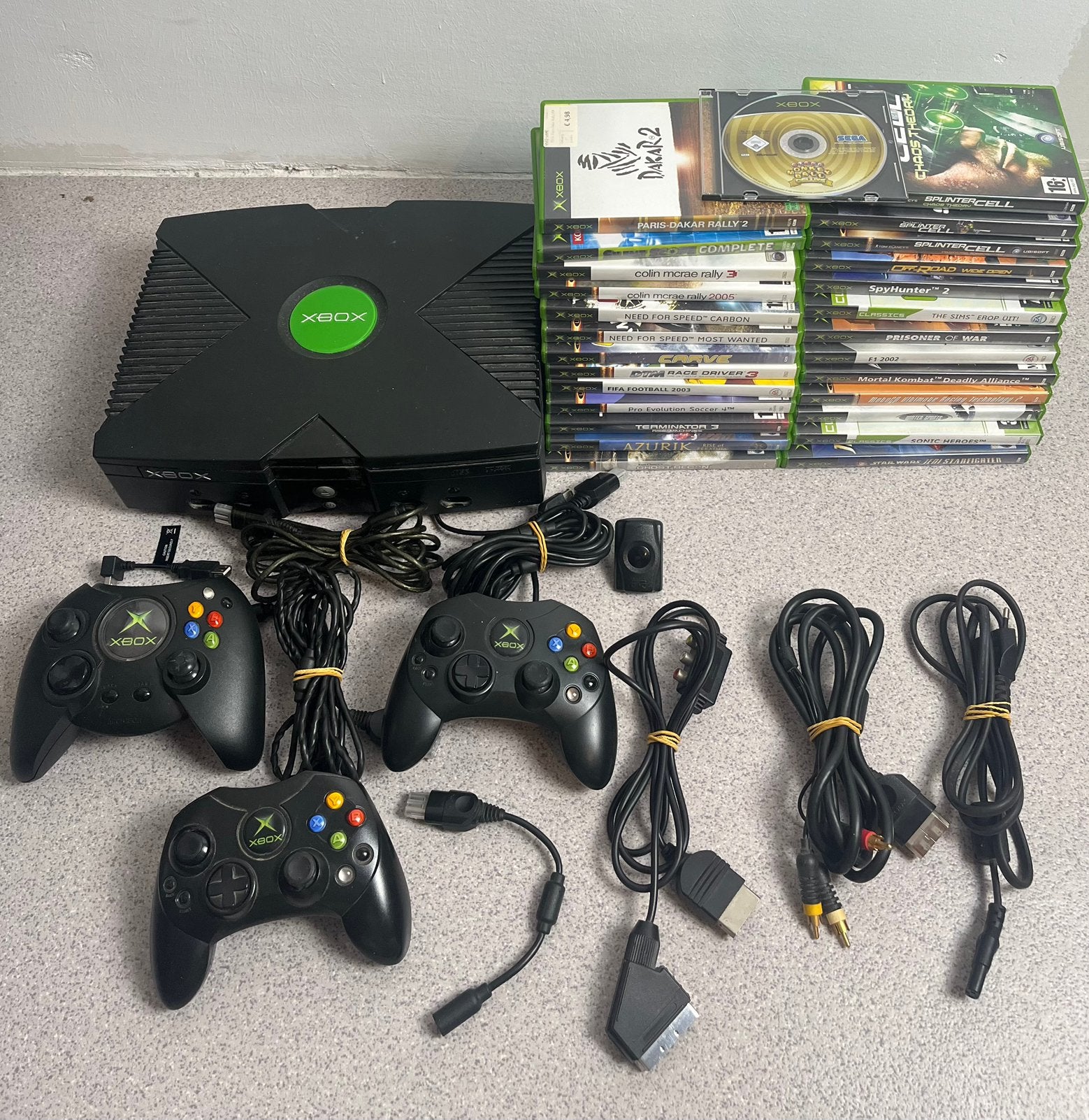 OG Xbox Met Originele Duke Controller 27 Games 3 Controllers, Spelcomputers en Games, Spelcomputers | Xbox Original, Ophalen of Verzenden