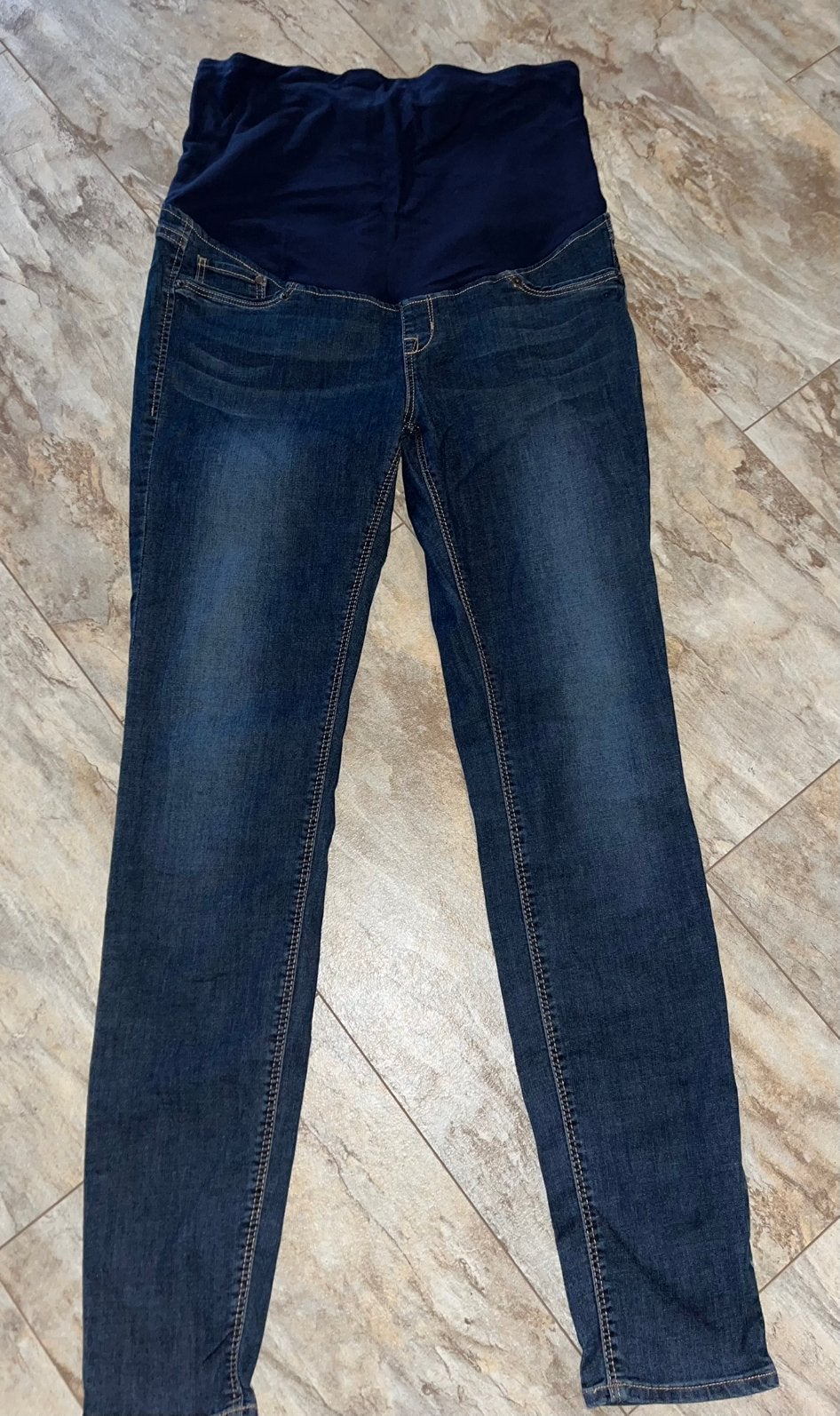 Zwangerschaps broek, Blauw, Maat 42/44 (L), Ophalen of Verzenden, Zo goed als nieuw
