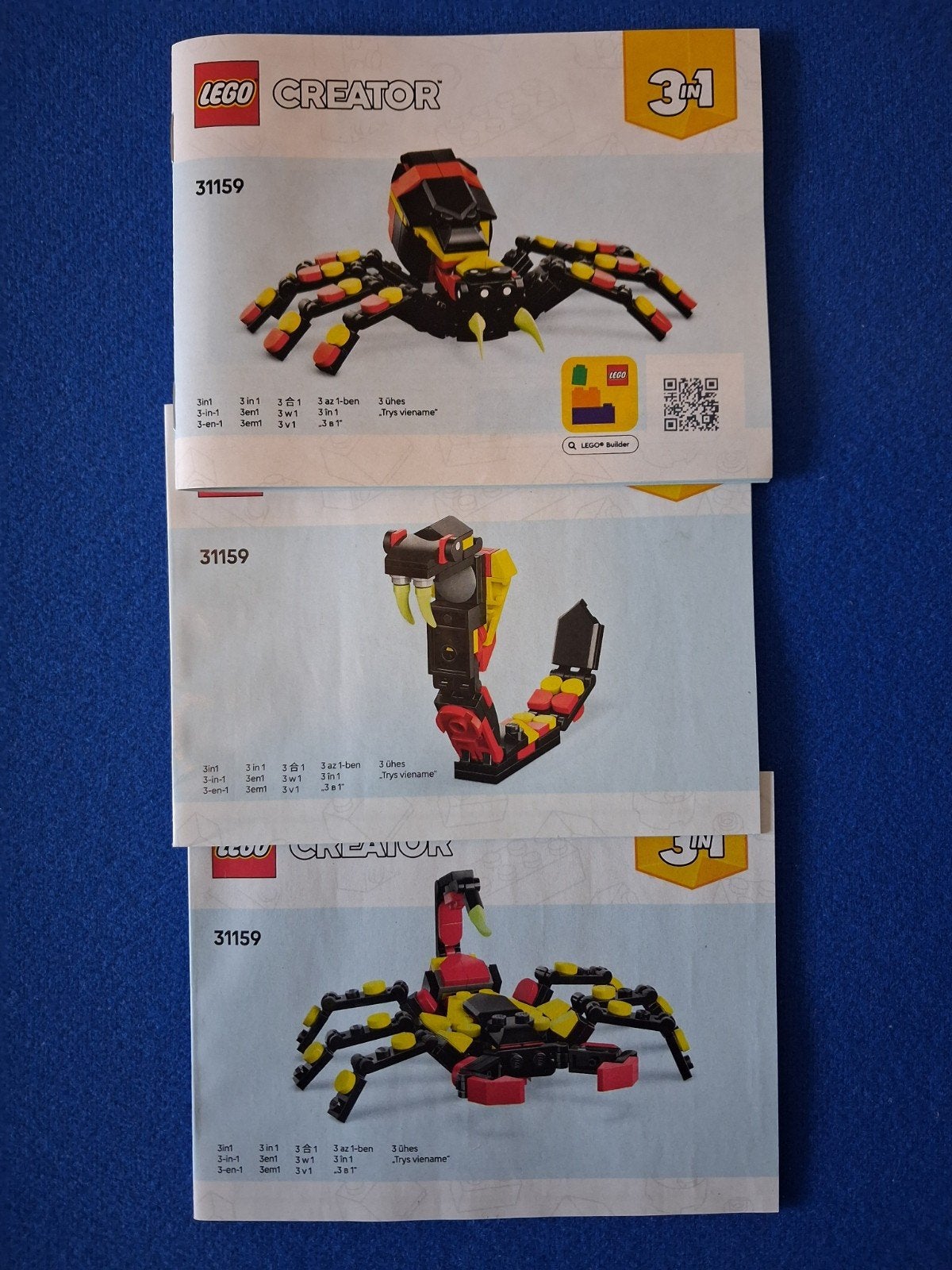 Lego set 3 in 1, slang, schorpioen en spin, Ophalen, Overige thema's, Lego, Compleet