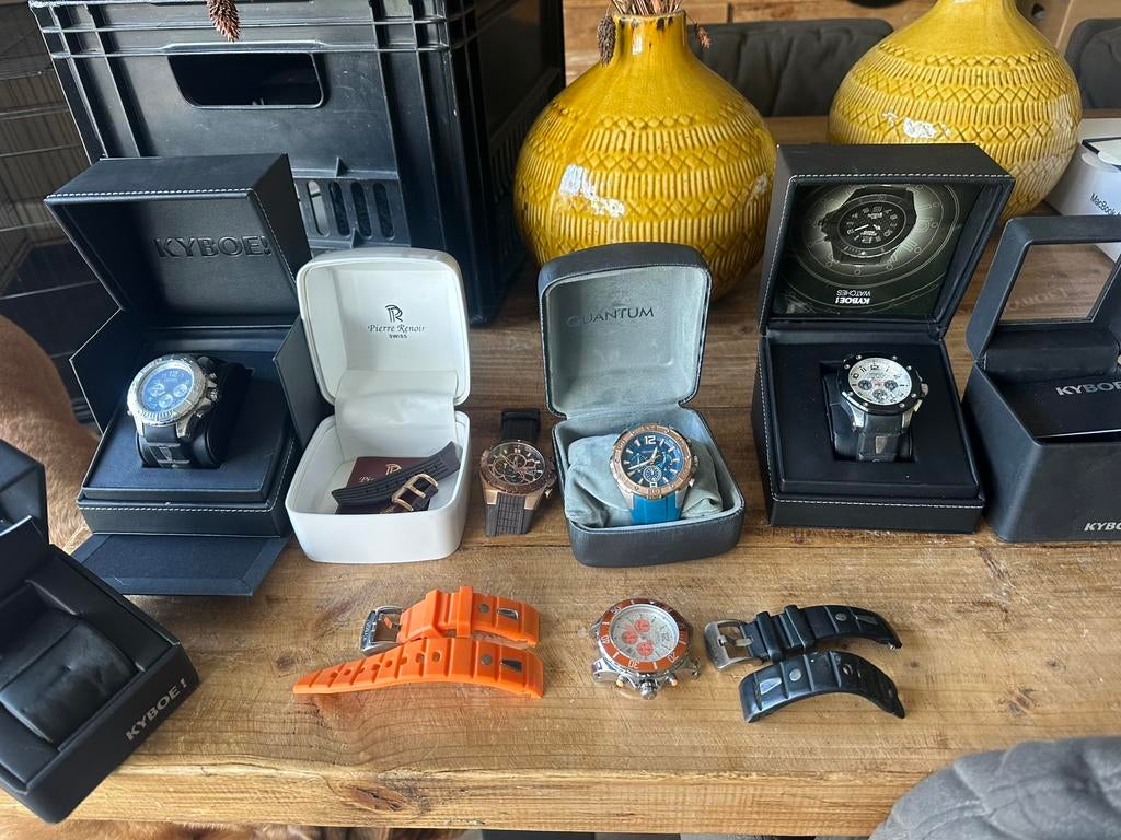 Kyboe 48 mm en meer …._, Sieraden, Tassen en Uiterlijk, Horloges | Heren, Ophalen of Verzenden, Gebruikt, Overige merken