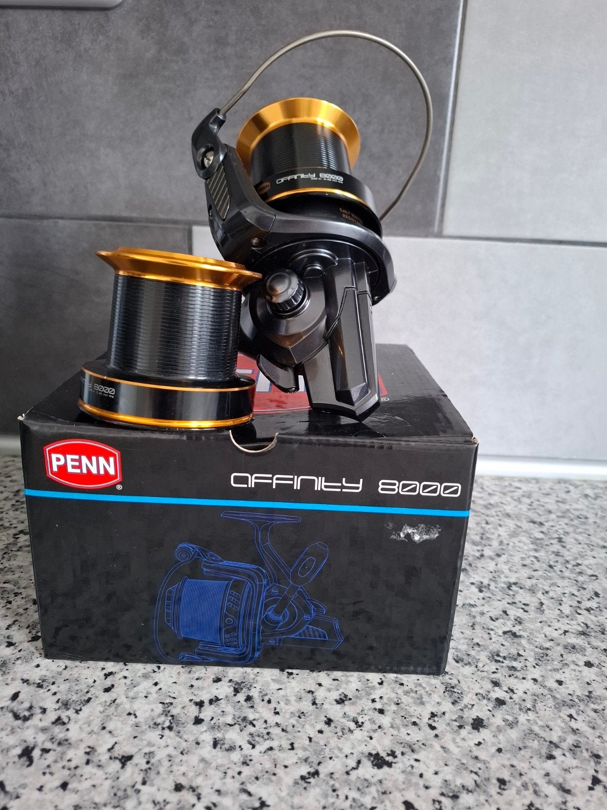 Penn Affinty 8000 vismolen met extra spoel, Watersport en Boten, Ophalen of Verzenden, Zo goed als nieuw, Molen