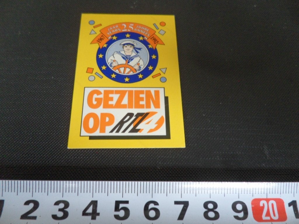 sticker Gezien op RTL4   25 jaar ZEEMAN 1967-1992, Ophalen, Zo goed als nieuw