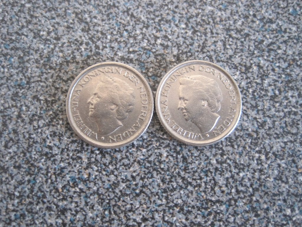 2 Kwartjes. Koningin Wilhelmina 1948., Ophalen of Verzenden, Koningin Wilhelmina, 25 cent, Losse munt