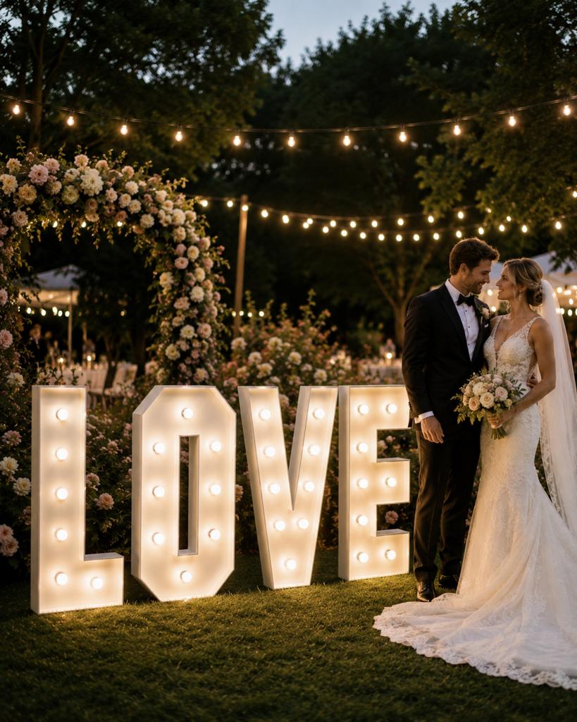 Te huur lichtletters LOVE blikvanger!, Hobby en Vrije tijd, Feestartikelen | Verhuur, Ophalen, Nieuw, Geboorte of Huwelijk