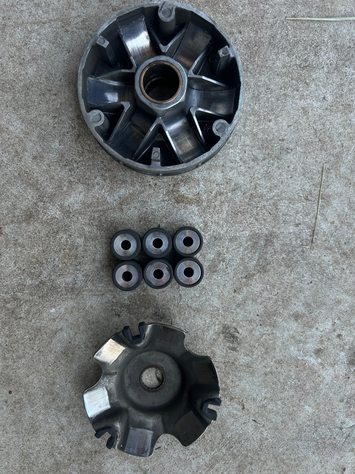 Piaggio (Vespa) originele variateur met 6.4g rolletjes, Ophalen of Verzenden