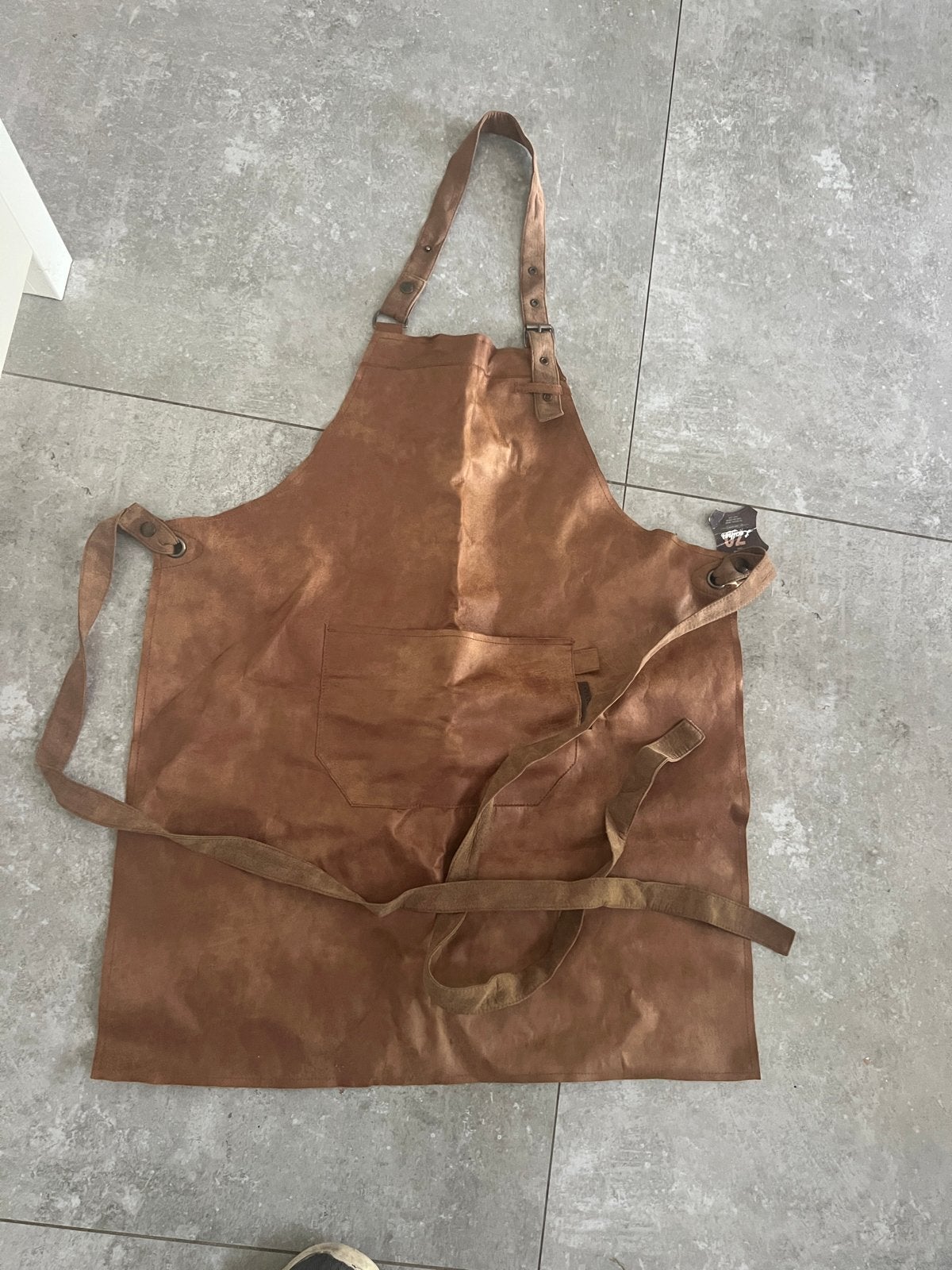 Chauddevant Leren BBQ Schort Bourbon Gold 65x80cm, Ophalen of Verzenden, Nieuw