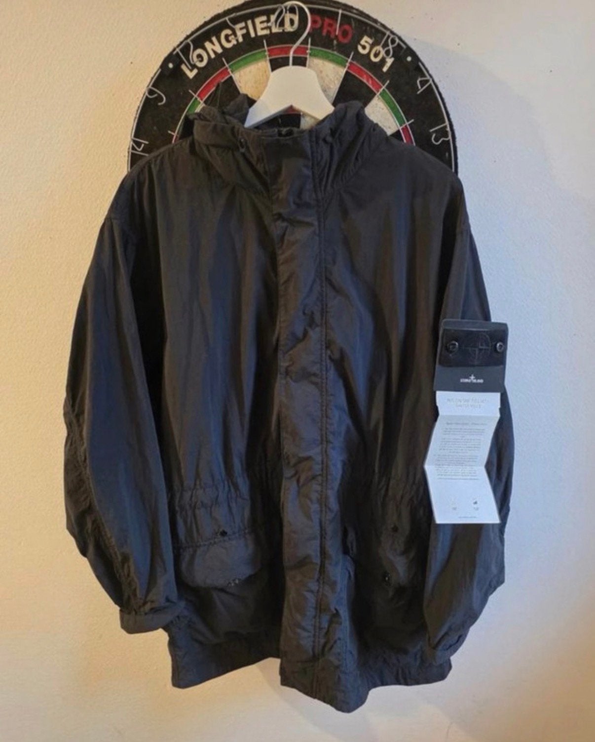 STONE ISLAND JAS GHOST ZWART XL, Kleding | Heren, Ophalen, Zo goed als nieuw, Maat 56/58 (XL), Zwart