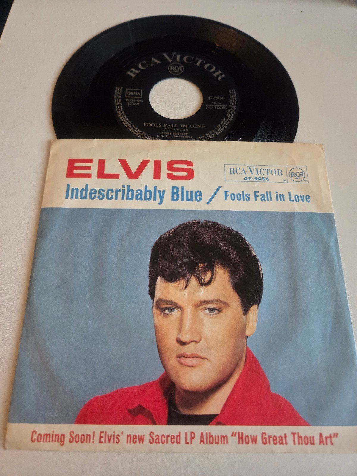 Elvis Presley - Indescribably Blue / Fools Fall in Love, Cd's en Dvd's, Vinyl Singles, Gebruikt, Fotohoes, 7 inch, Ophalen of Verzenden