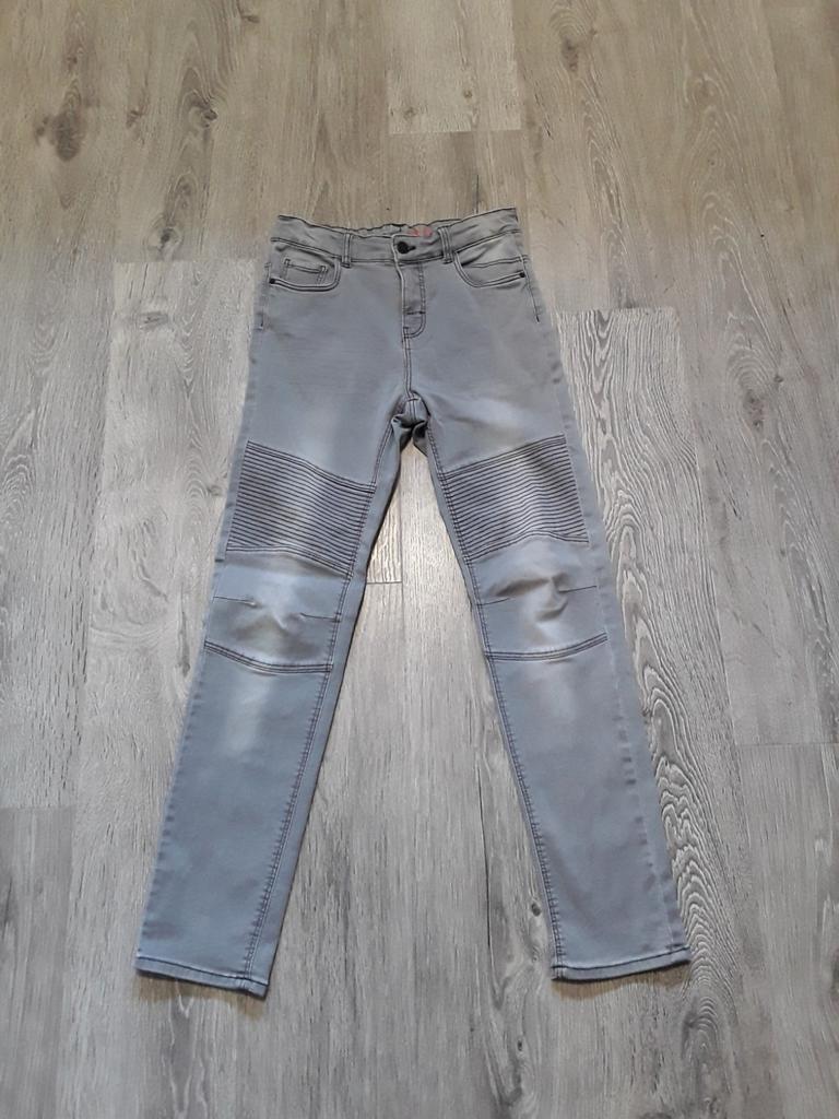 Hema biker skinny jeans grijs maat 158 in nieuwstaat, Broek, Ophalen of Verzenden, Zo goed als nieuw, Hema