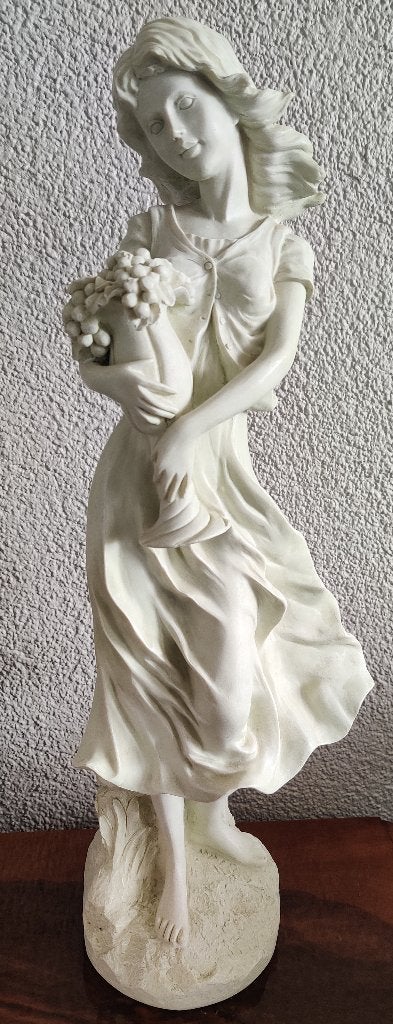 Beeld jonge vrouw, Ophalen, Geglazuurd, Gips, 20 - 50 cm