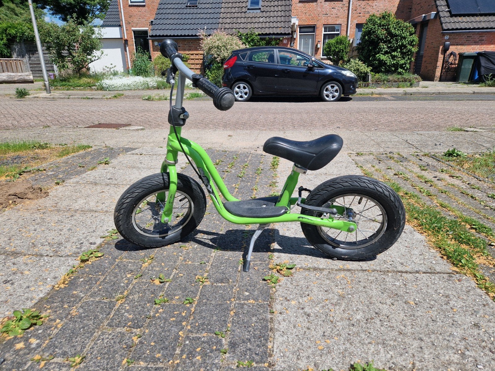Puky loopfiets groen met luchtbanden en handrem, Ophalen, Gewone step