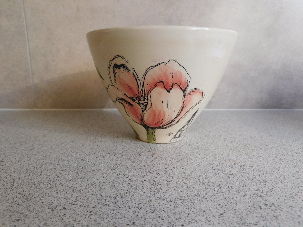 Diep Kom 14x10 cm. Papaver Seasons JET by ter Steege, Ophalen of Verzenden, Zo goed als nieuw, Kom(men), Overige stijlen