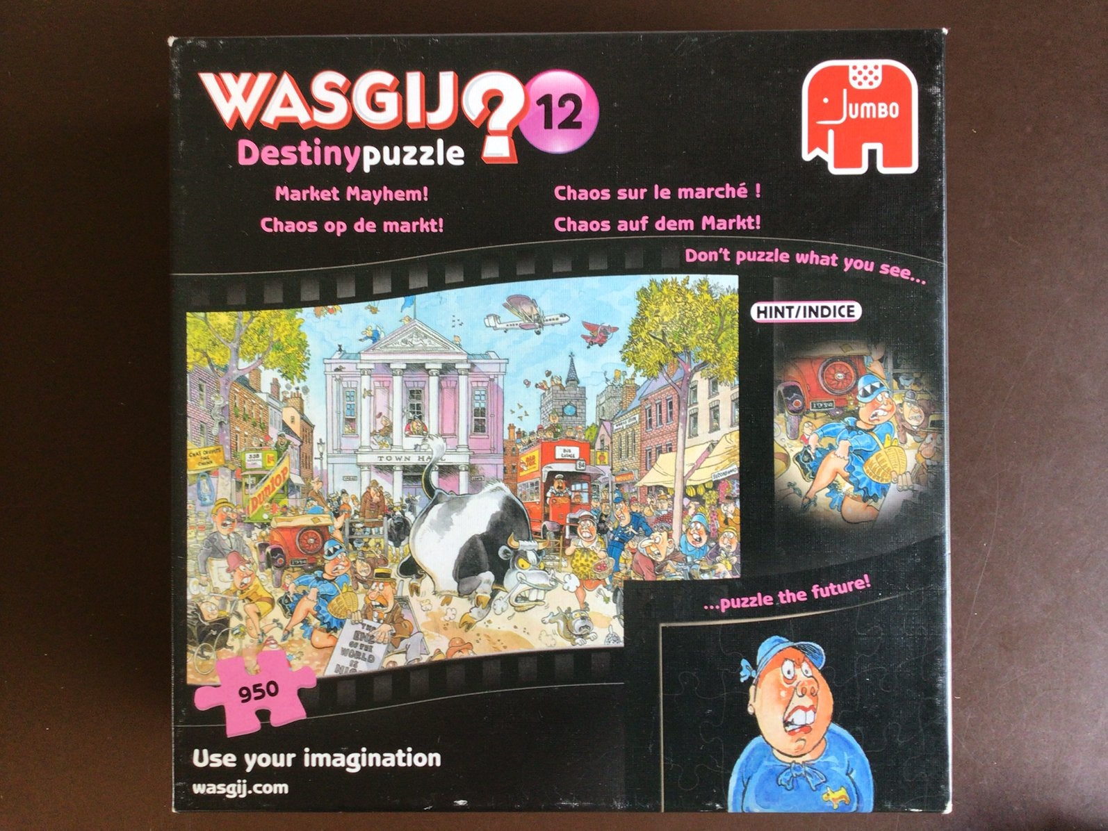 Wasgij puzzel. Chaos op de markt. Destiny. 12. 950 stukjes., Hobby en Vrije tijd, Ophalen, 500 t/m 1500 stukjes, Zo goed als nieuw