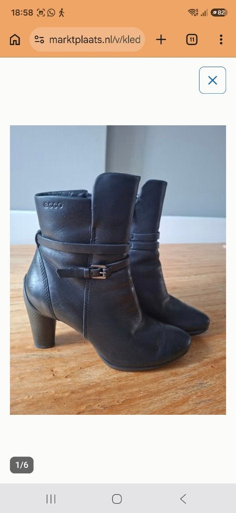Ecco enkellaarsjes gezocht, Zo goed als nieuw, Verzenden, Blauw, ECCO.