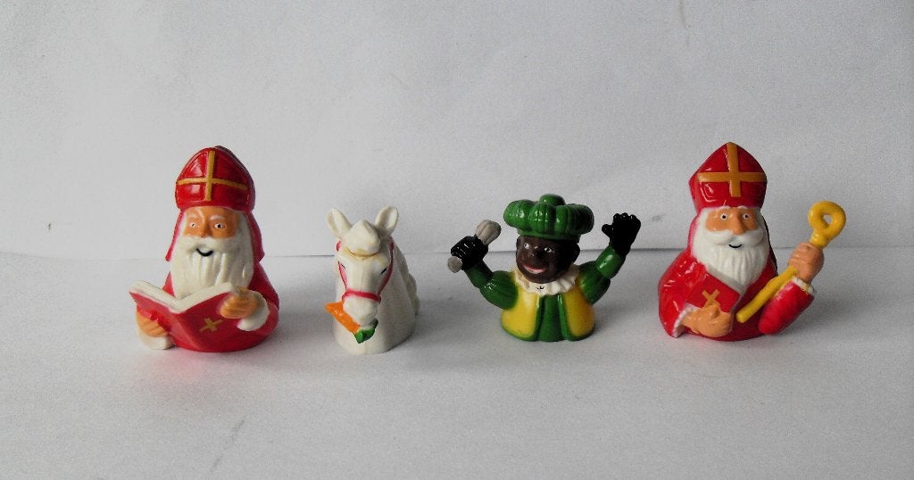 4 Sinterklaas Figuurtjes Sint en Piet Paard Sint Nicolaas, Ophalen of Verzenden, Zo goed als nieuw