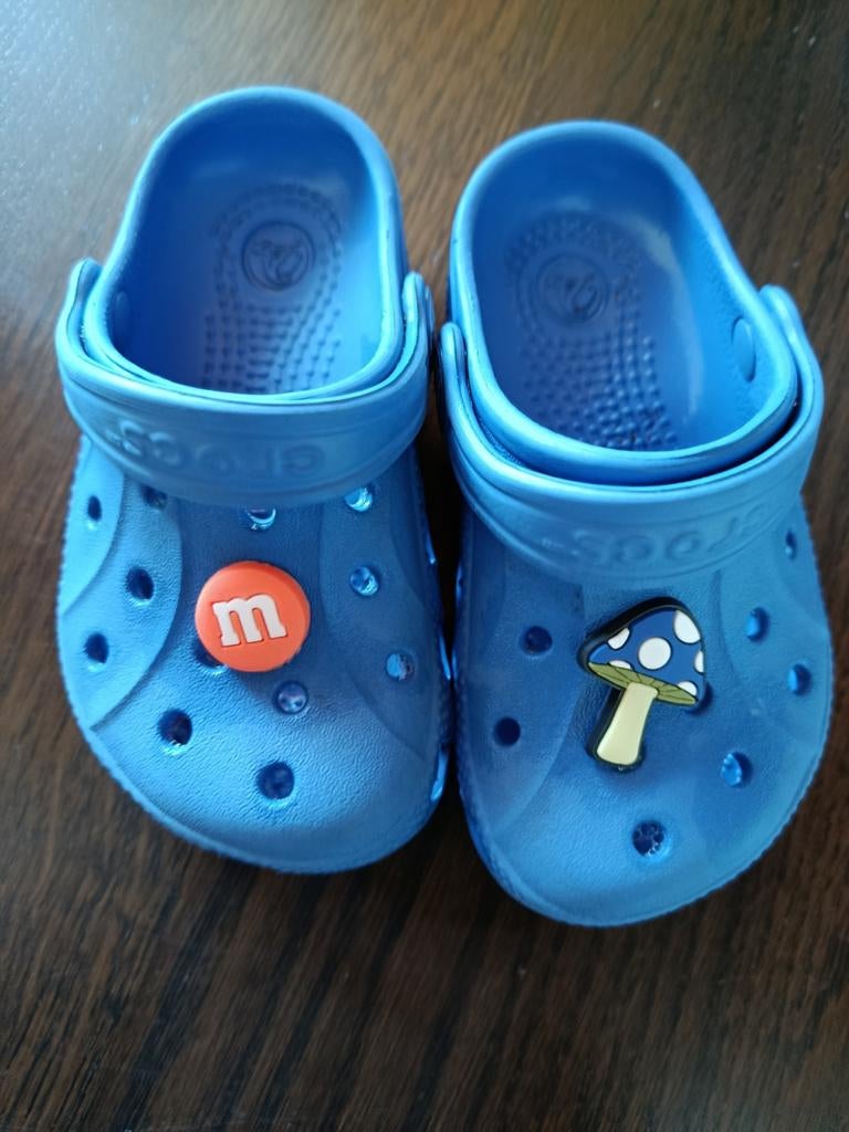Blauwe Crocs voor kinderen - Maat 6/7= maat 22, Gebruikt, Crocs, Jongen of Meisje, Schoenen