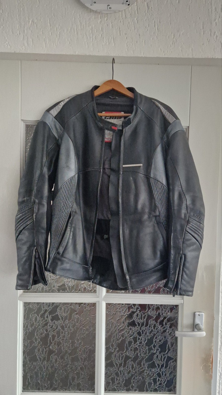 Grid leren motorjas voor dames, gebruikt,, Motoren, Kleding | Motorkleding, Dames, Tweedehands, Ophalen of Verzenden