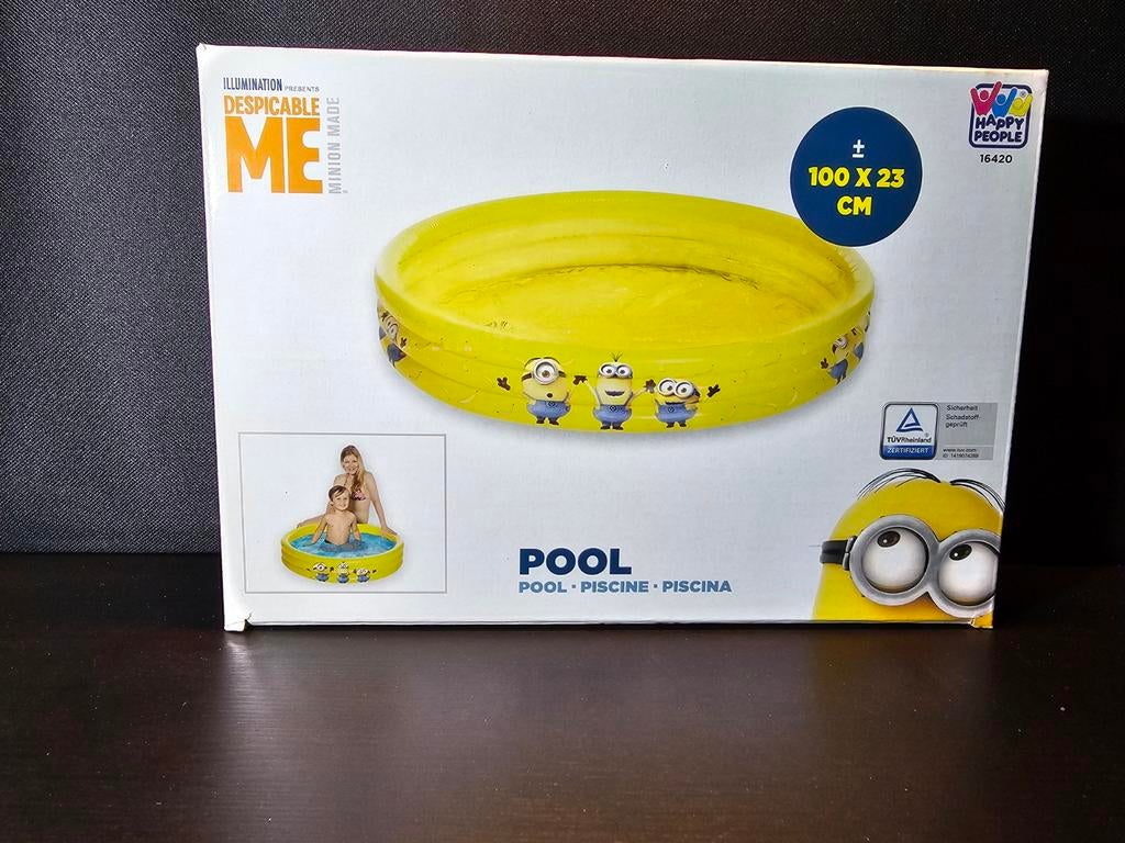 Peuter Kinderzwembad Minions opblaasbaar 100 cm geel, ., Nieuw, Ophalen of Verzenden, .