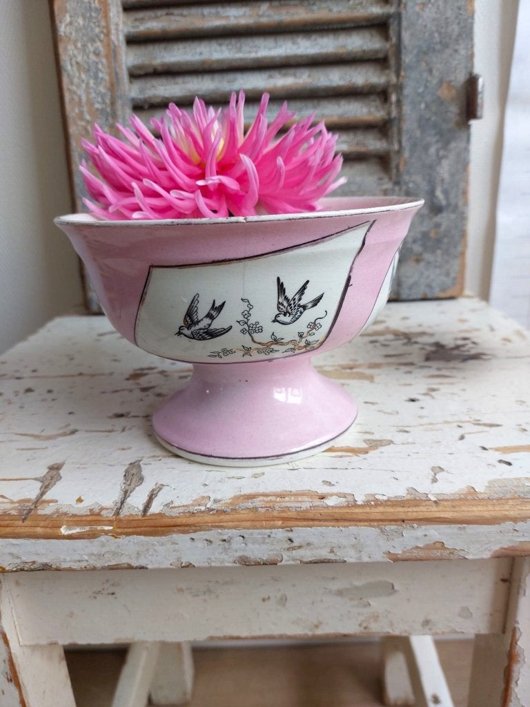 Oude roze kastkom van Regout Waayer, Ophalen of Verzenden