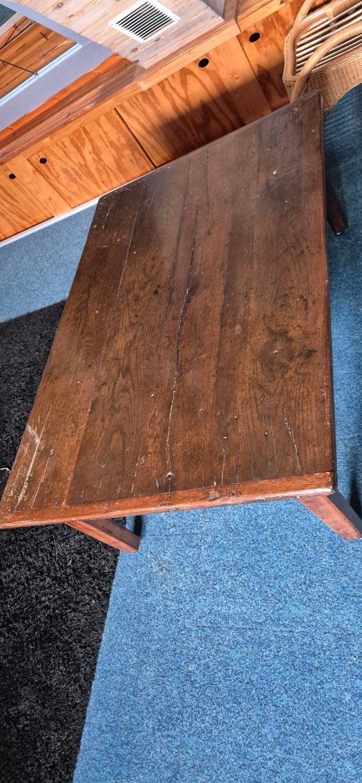 Antieke Kastanjehouten Salontafel met Lade, Antiek en Kunst, Ophalen