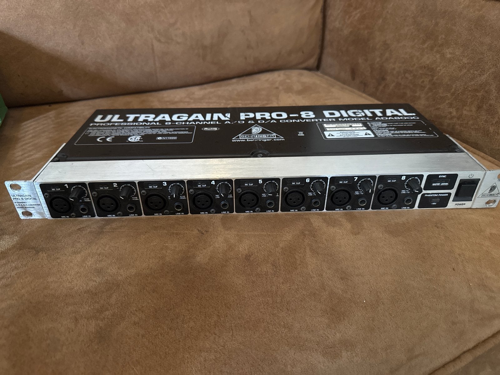 Behringer Ultragain Pro-8 Digital ADA8000, Ophalen, Gebruikt