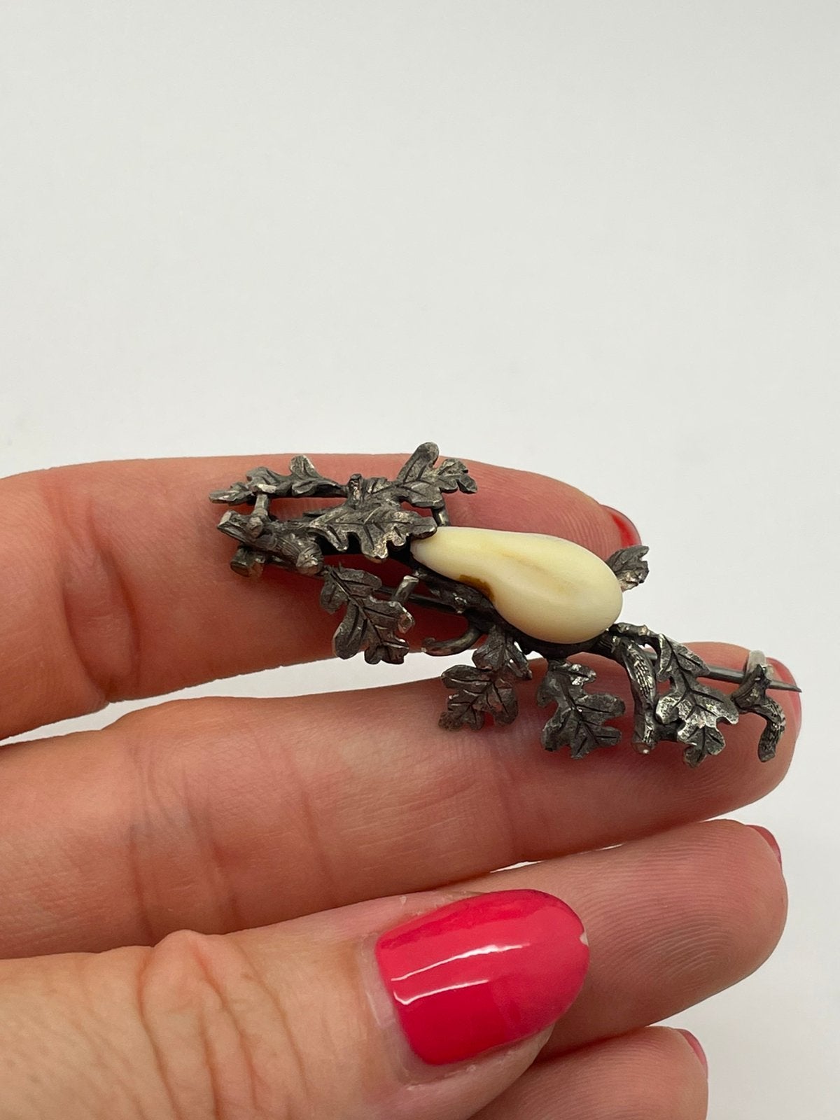 E870 Prachtige zilveren grandel broche, Sieraden, Tassen en Uiterlijk, Ophalen of Verzenden, Zilver, Broche