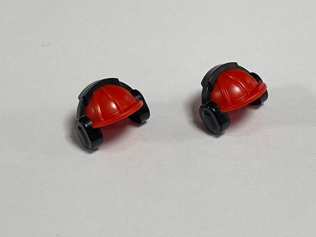 Partij 2x nieuwe rode Lego constructie helm oorbeschermers, Ophalen of Verzenden, Nieuw, Losse stenen, Lego