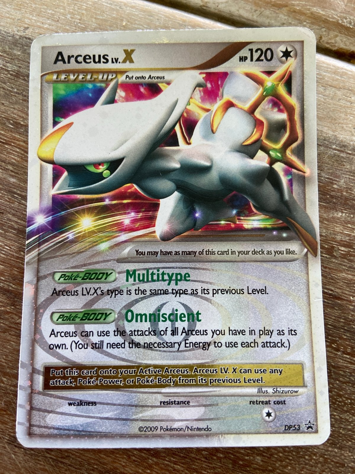 Pokémon Kaart Arceus LV.X DP53 - Foil, Hobby en Vrije tijd, Verzamelkaartspellen | Pokémon, Ophalen of Verzenden, Gebruikt, Losse kaart