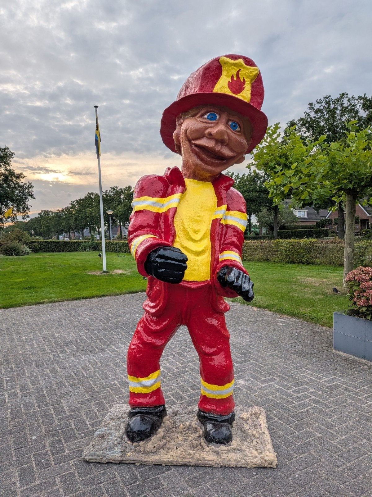 Brandweer decoratie: Brandweerman, brandweerauto en ladder, Ophalen, Versiering