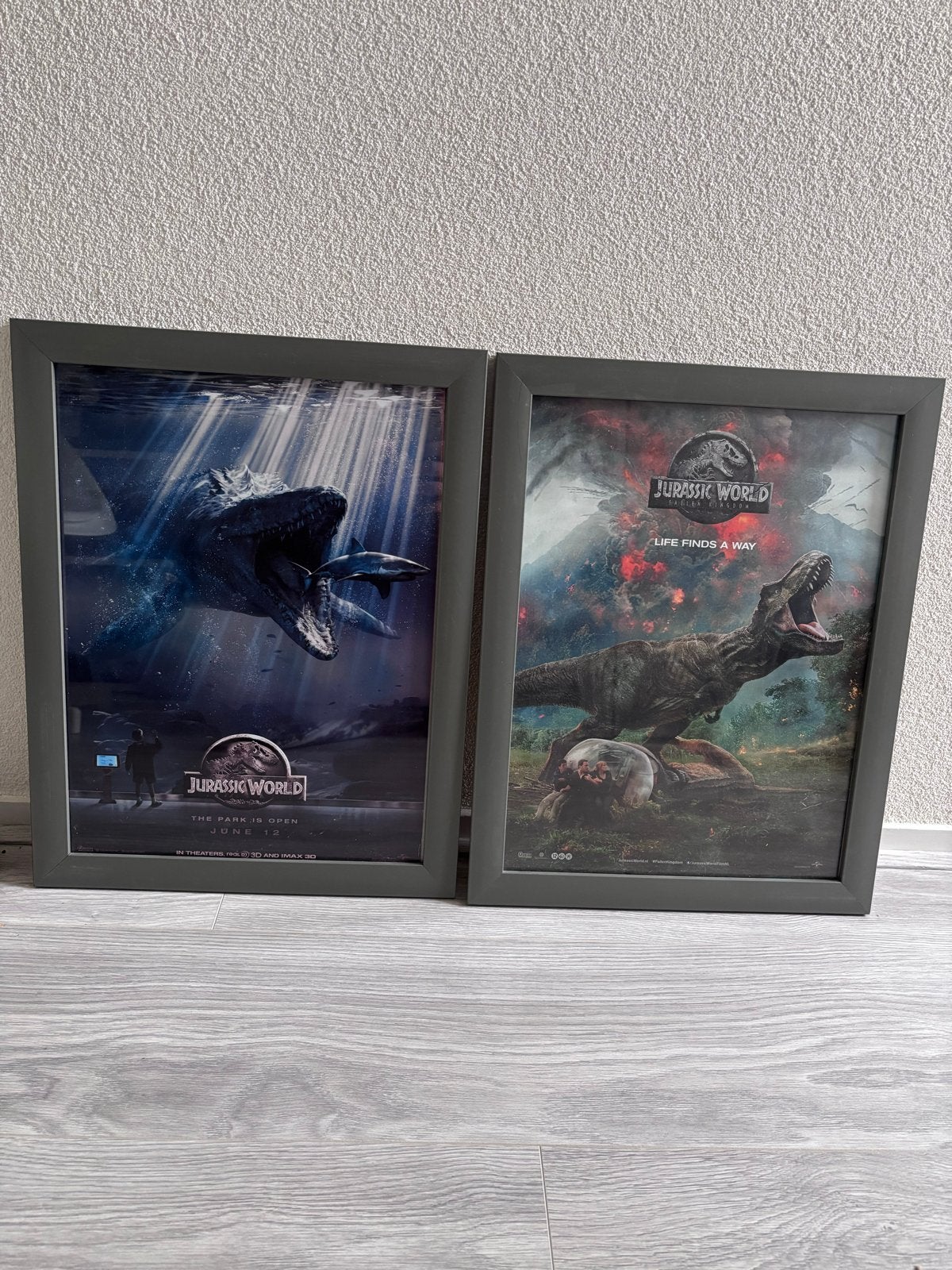 Jurassic World Ingelijste Posters - Set van 2, Ophalen of Verzenden, Zo goed als nieuw, Film, Poster
