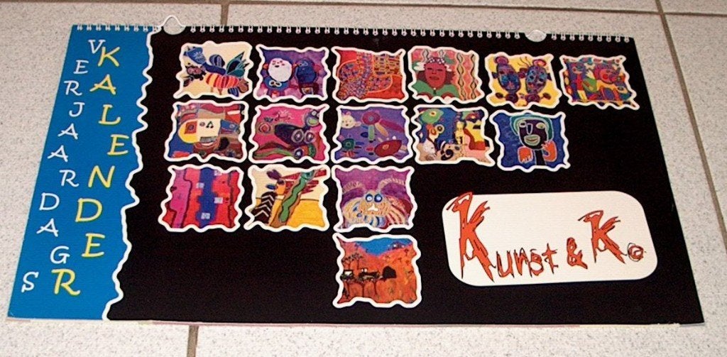 verjaardagskalender Kunst & Ko ( 30 x 50,5cm ), Ophalen, Maandkalender, Nieuw